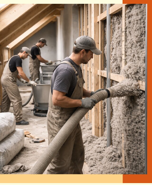 Утепление таунхауса эковатой в Лениногорске от 2270 руб./м² — монтаж и задувка | ТепломастерЛнр