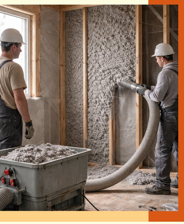 Утепление каркасного дома эковатой в Лениногорске от 1858 руб. | ТепломастерЛнр