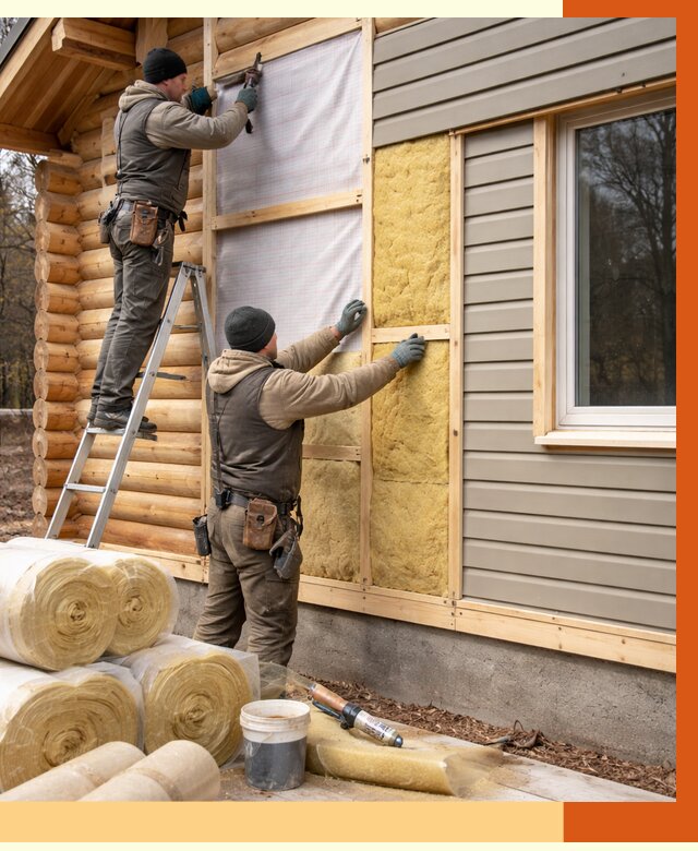 Утепление деревянного дома в Лениногорске от 6398 руб./м2 — заказать работы | ТепломастерЛнр