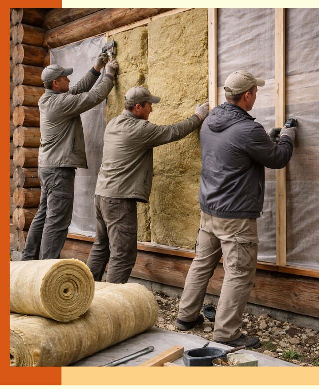 Утепление деревянного дома в Лениногорске эффективными технологиями