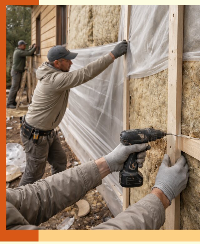 Утепление дома из бруса в Лениногорске качественно и долговечно