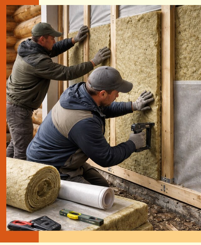 Утепление бревенчатого дома под ключ в Лениногорске