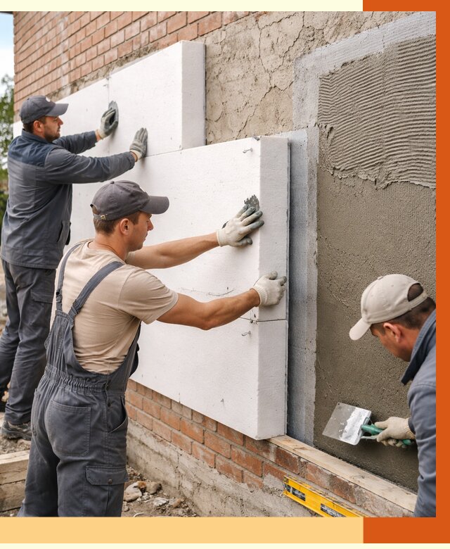 Утепление кирпичного дома в Лениногорске от 4334 руб. под ключ | ТепломастерЛнр