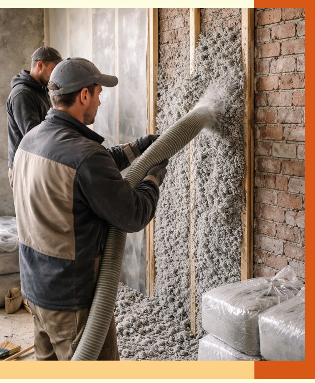 Утепление кирпичного дома эковатой в Лениногорске от 2425 руб./м² | ТепломастерЛнр