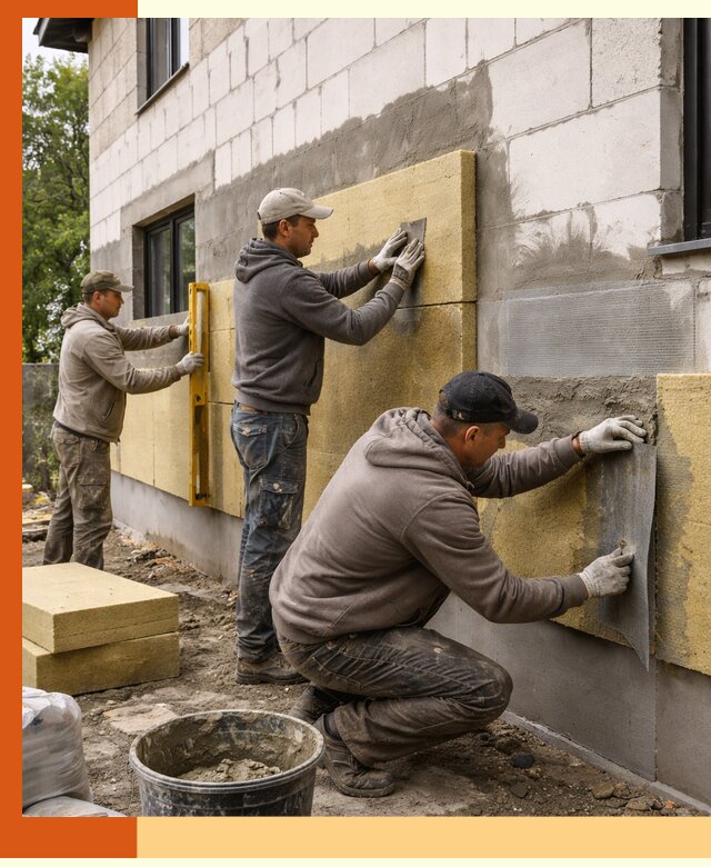 Утепление дома из газобетона в Лениногорске качественно и долговечно
