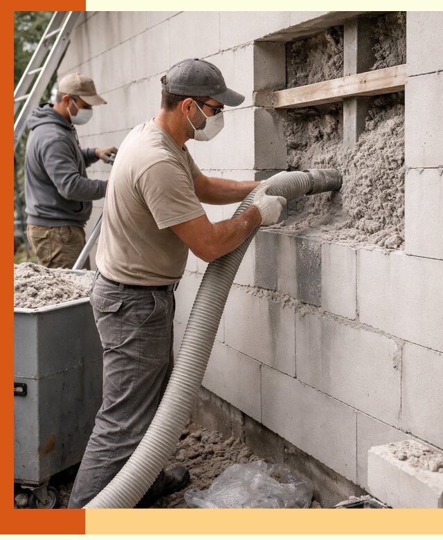 Утепление дома из газобетона эковатой в Лениногорске