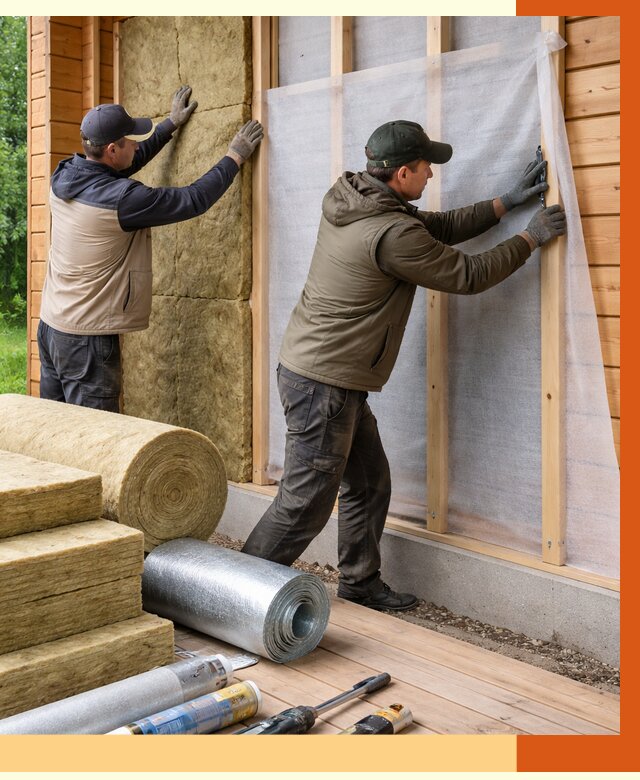 Утепление дома из двойного бруса в Лениногорске от 4954 руб./м² — ТепломастерЛнр под ключ