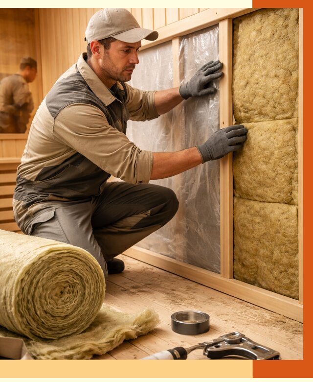 Утепление сауны изнутри в Лениногорске от 6708 руб. за м2 | ППУ, под ключ — ТепломастерЛнр