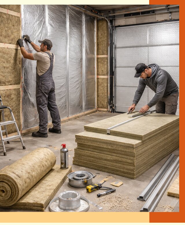 Утепление гаража в Лениногорске от 4644 руб/м2 — комплексное утепление ворот и стен | ТепломастерЛнр