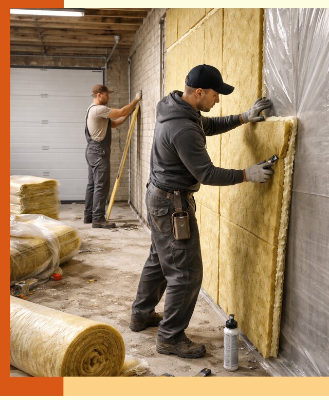 Утепление гаража под ключ в Лениногорске — все виды теплоизоляции