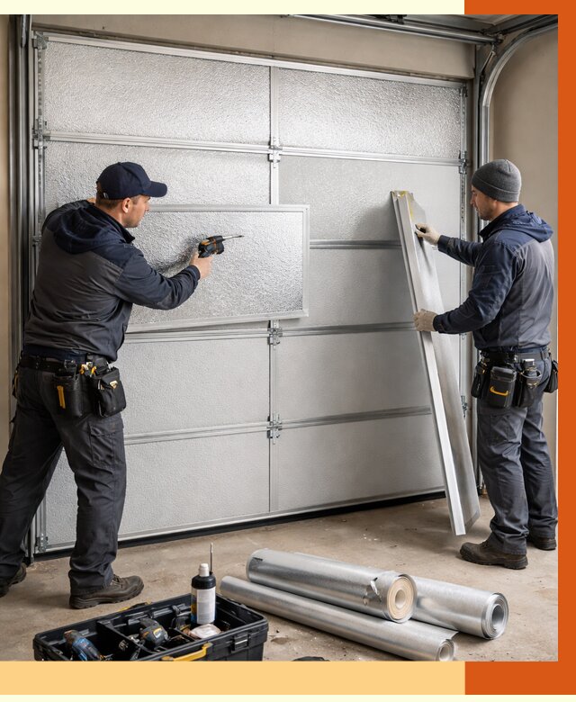 Утепление гаражных ворот в Лениногорске от 8101 руб/м2 — надежно и быстро | ТепломастерЛнр