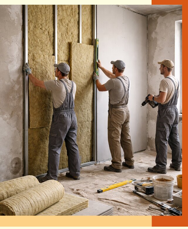 Утепление стен изнутри в Лениногорске от 2322 руб/м² под ключ | ТепломастерЛнр