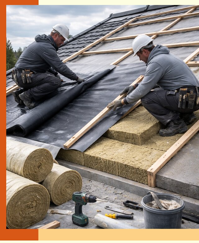 Утепление крыши снаружи в Лениногорске: профессиональная теплоизоляция
