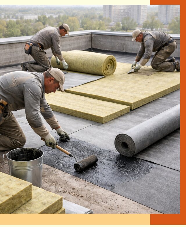 Утепление плоской крыши в Лениногорске от 7430 руб./м2 под ключ | ТепломастерЛнр