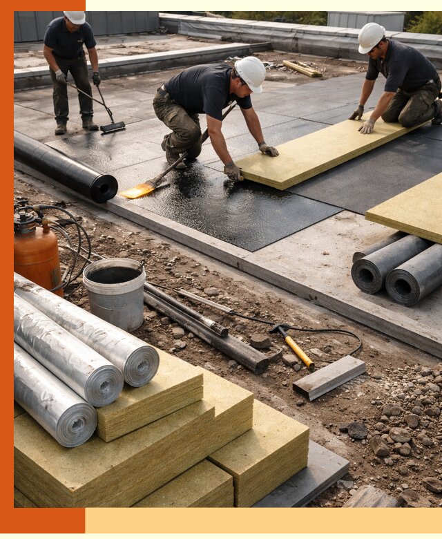 Утепление плоской крыши в Лениногорске — надежная теплоизоляция и герметизация