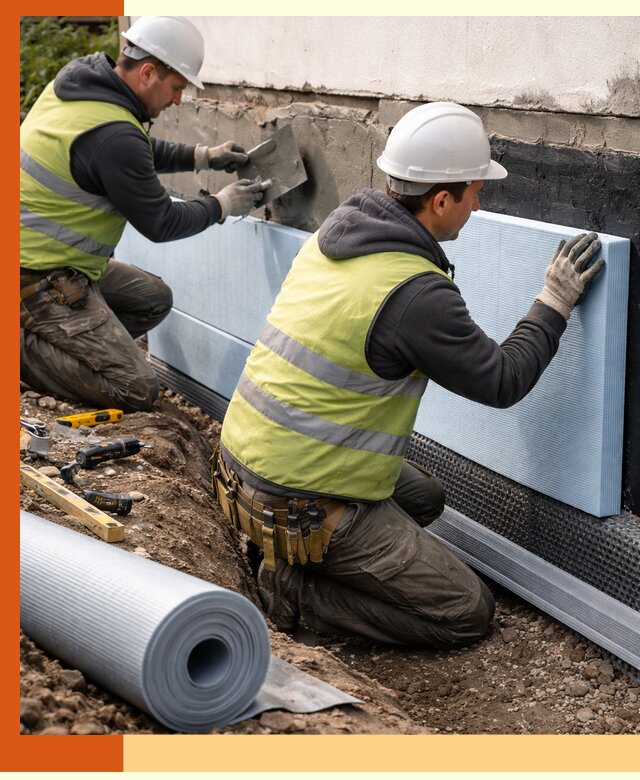 Утепление фундамента снаружи в Лениногорске — профессиональная теплоизоляция