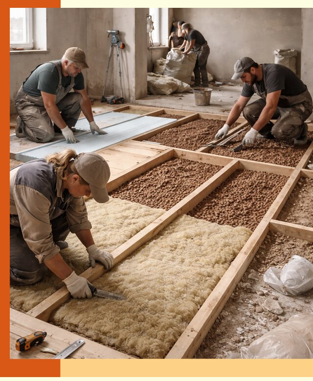 Утепление перекрытий жилых и промышленных зданий в Лениногорске