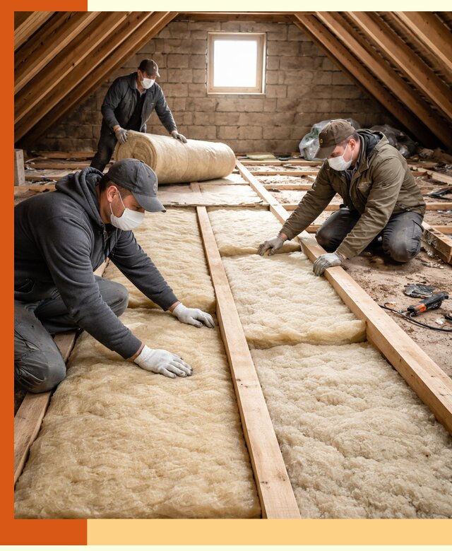 Утепление чердака в Лениногорске — профессиональная теплоизоляция кровли