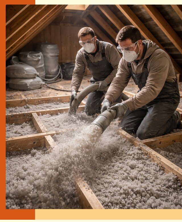 Утепление чердака эковатой в Лениногорске — быстро и надёжно
