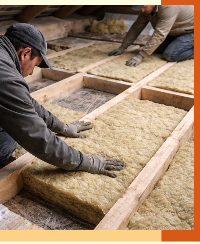 Утепление чердака минватой в Лениногорске от 3612 руб/м2 под ключ | ТепломастерЛнр