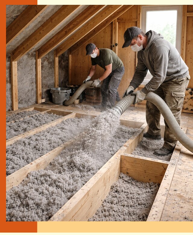 Утепление мансарды эковатой в Лениногорске с гарантией качества