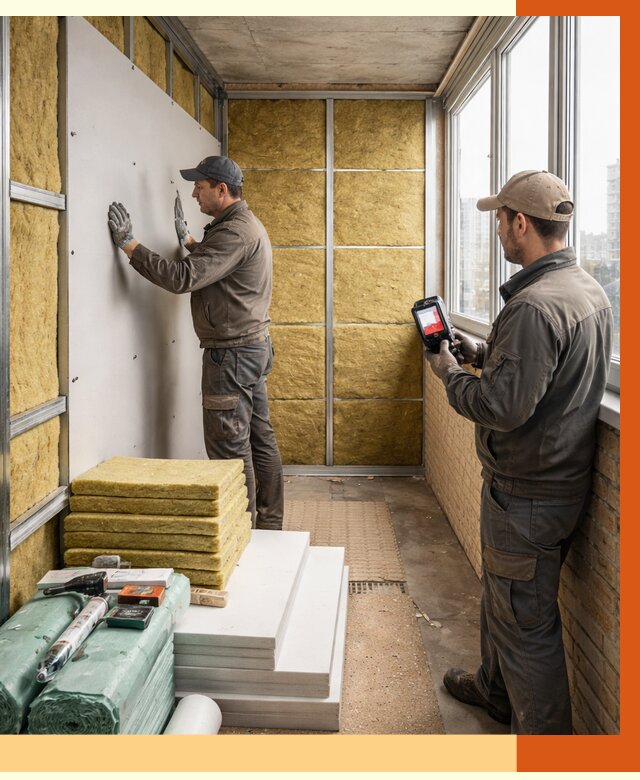 Утепление балкона в Лениногорске от 4644 руб. под ключ | ТепломастерЛнр