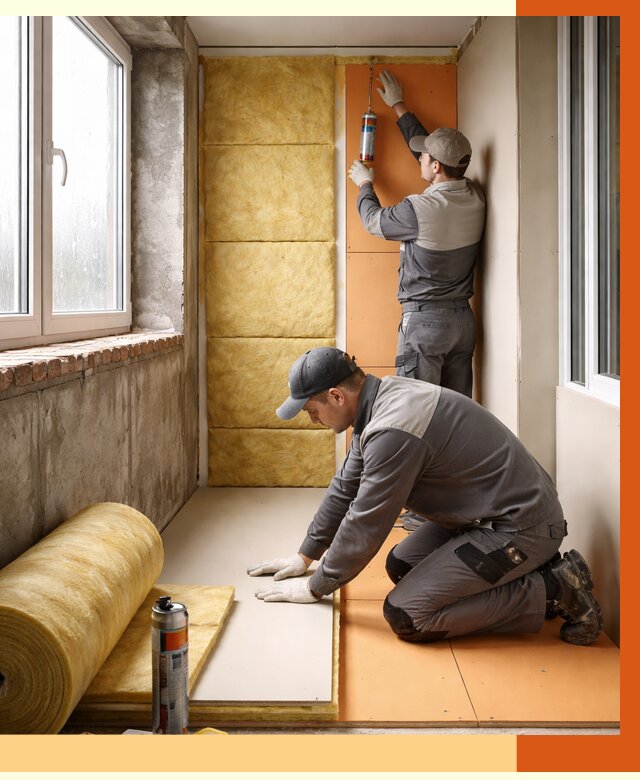 Утепление лоджии под ключ в Лениногорске от 6708 руб/м2 — комплексное решение | ТепломастерЛнр