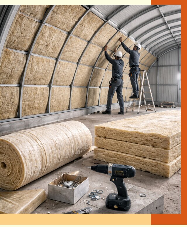 Утепление арочного ангара в Лениногорске от 3302 руб./м2 под ключ | ТепломастерЛнр