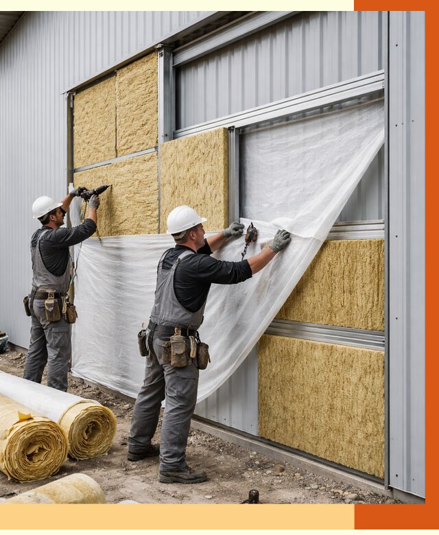 Утепление металлического склада в Лениногорске от 4644 руб/м2 — комплексное утепление под ключ | ТепломастерЛнр