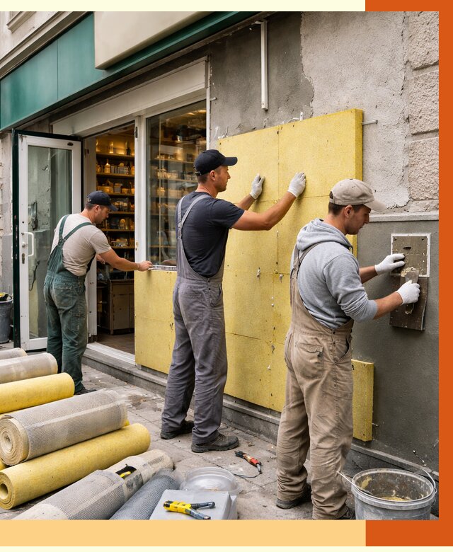 Утепление магазина в Лениногорске от 4644 руб/м2 — цена, стены и снаружи | ТепломастерЛнр