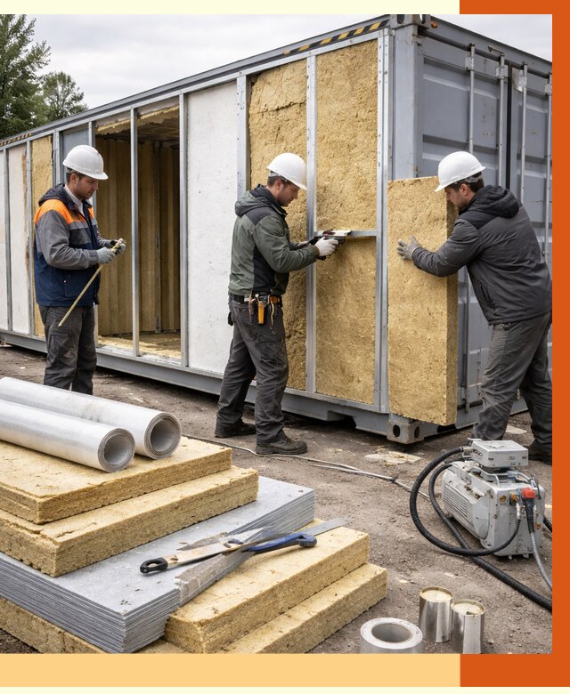 Утепление морского контейнера в Лениногорске от 3870 руб. под ключ | ТепломастерЛнр