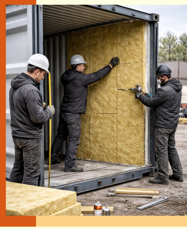 Утепление морского контейнера в Лениногорске: надежная теплоизоляция и защита