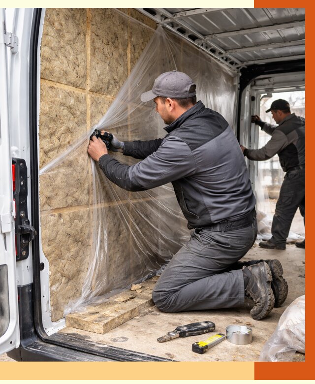 Утепление фургона в Лениногорске от 17028 руб/м2 — утепление фургона ППУ и кузова | ТепломастерЛнр