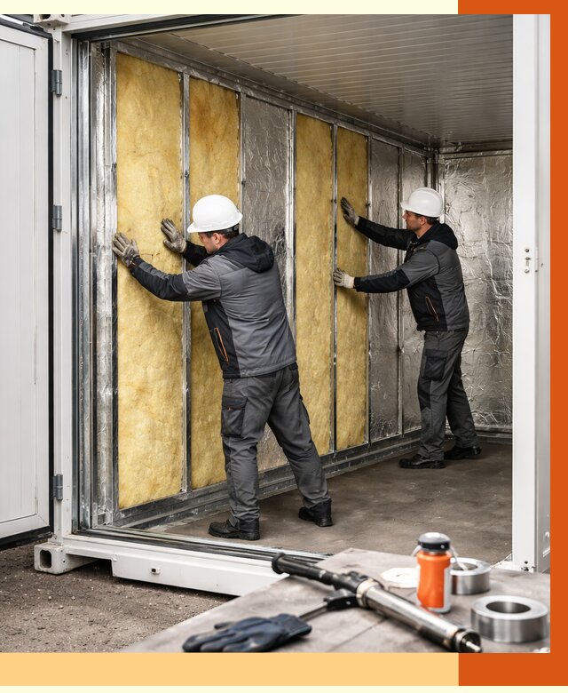 Утепление рефрижераторного контейнера в Лениногорске от 46440 руб./м² | ТепломастерЛнр