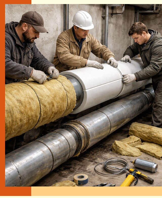 Утепление трубопровода в Лениногорске с гарантией энергоэффективности