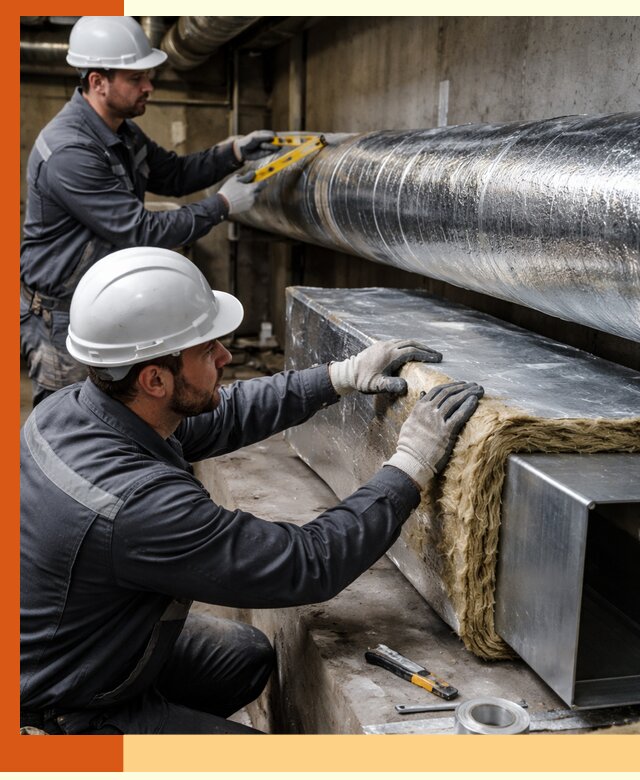 Профессиональное утепление воздуховодов и теплоизоляция в Лениногорске