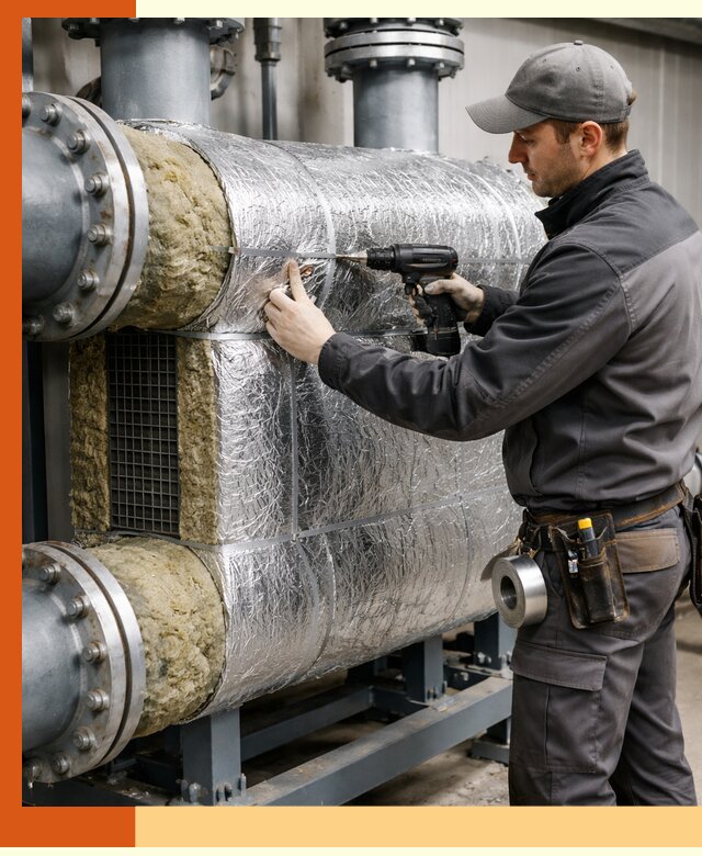 Утепление теплообменника в Лениногорске — профессиональная теплоизоляция оборудования