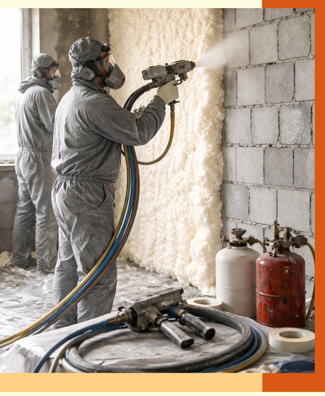 Утепление блочной стены ППУ в Лениногорске от 4386 руб./м² — ТепломастерЛнр