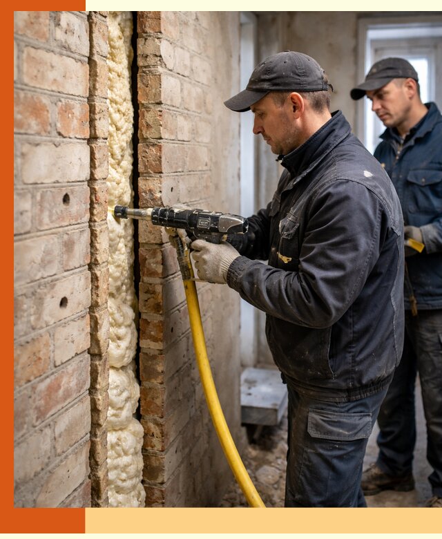 Межстеновое утепление пенополиуретаном в Лениногорске