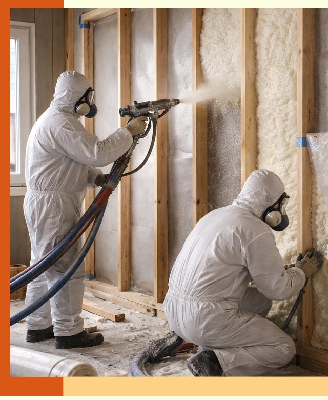 Утепление каркасной стены ППУ в Лениногорске для домов и коттеджей