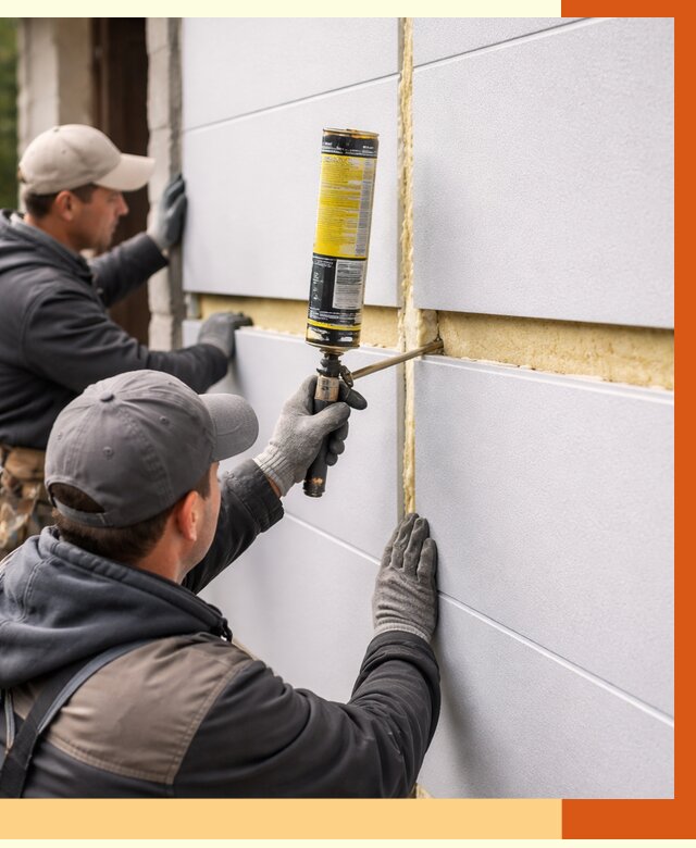 Утепление сэндвич панелей ППУ в Лениногорске от 4334 руб. за м2 | ТепломастерЛнр