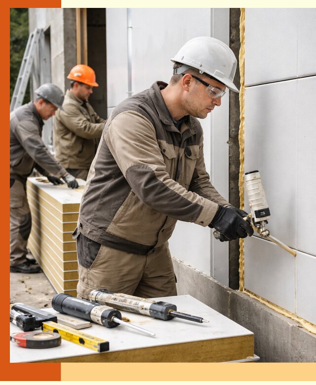 Утепление сэндвич-панелей пенополиуретаном в Лениногорске