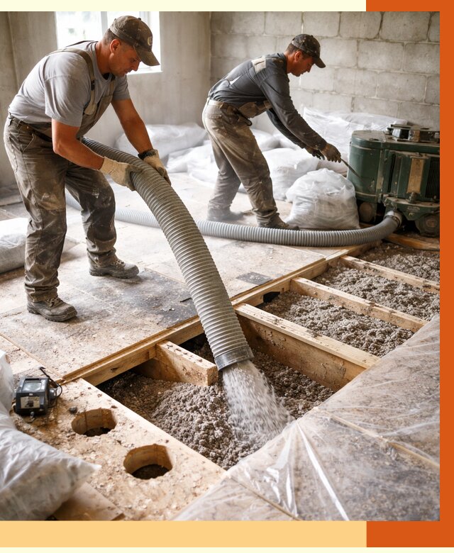 Заполнение пустот перекрытий в Лениногорске от 4644 руб. под ключ | ТепломастерЛнр