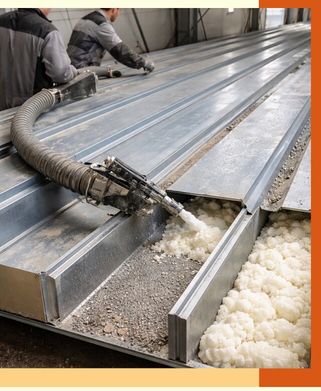 Заполнение пустот кровельных панелей в Лениногорске от 7430 руб. под ключ | ТепломастерЛнр