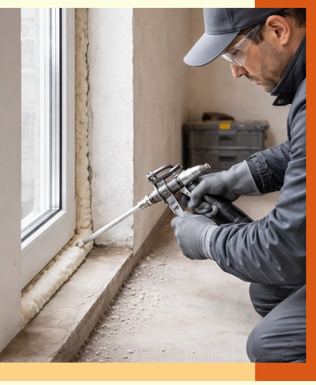 Герметизация стыков ППУ в Лениногорске от 1703 руб. за м2 — утепление примыканий под ключ | ТепломастерЛнр