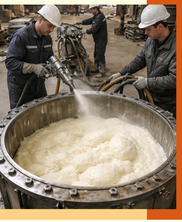 Заливка ППУ в емкости в Лениногорске от 7482 руб. — утепление емкости под ключ | ТепломастерЛнр