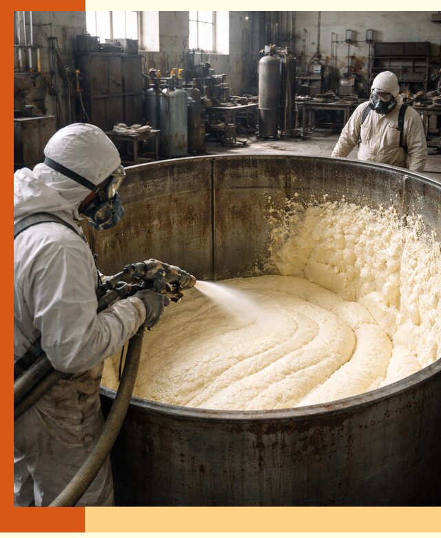 Заливка ппу в емкости с полной изоляцией и герметизацией в Лениногорске