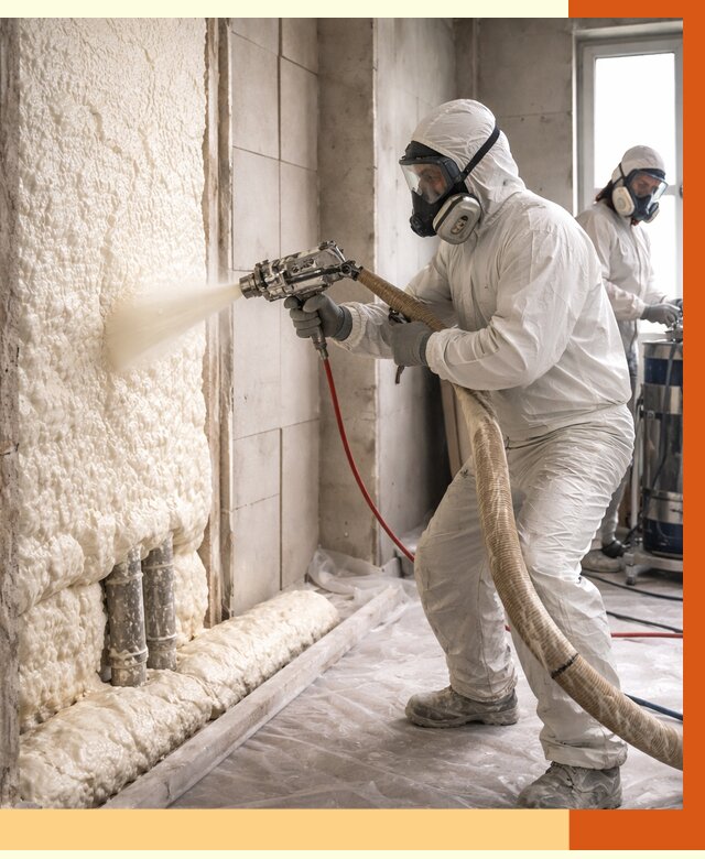 Напыление пенополиуретана в Лениногорске от 7740 руб./м2 — услуги и монтаж ППУ | ТепломастерЛнр