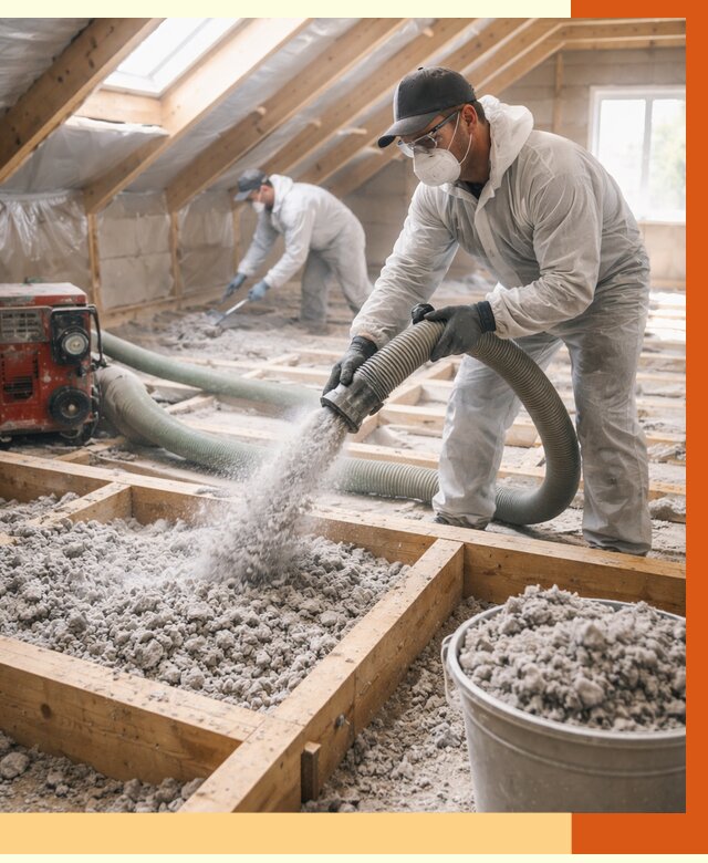 Утепление эковатой в Лениногорске от 3044 руб./м2 — монтаж и задувка | ТепломастерЛнр