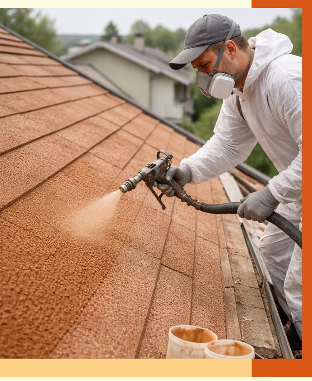 Утепление кровли жидкой пробкой в Лениногорске от 2786 руб./м² под ключ | ТепломастерЛнр